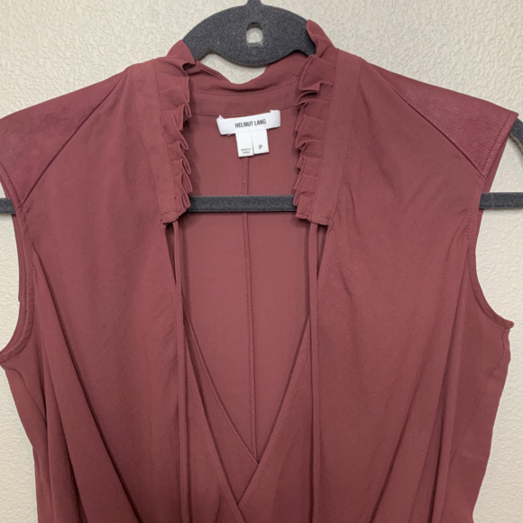 Helmut Lang Surplice Wrap Front Blouse Size P - Picture 9 of 12